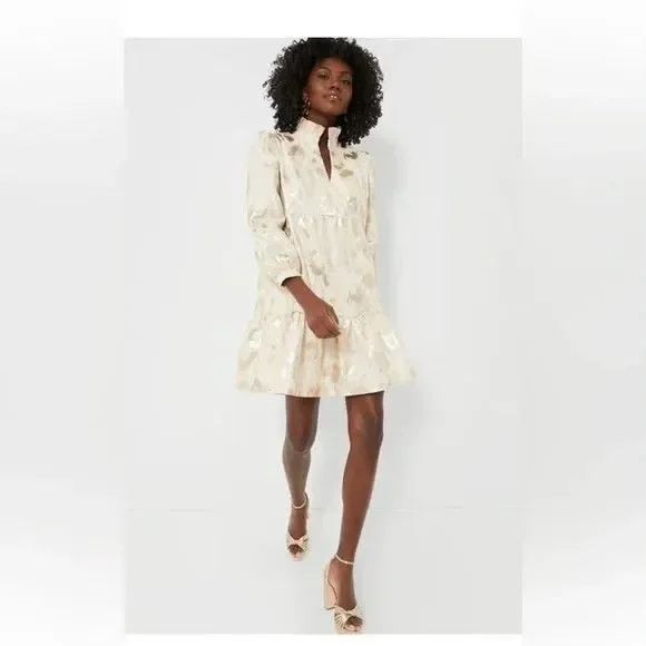 Tuckernuck NEW Bellini Fil Coupe Champagne Palmerston Formal Mini Dress Large